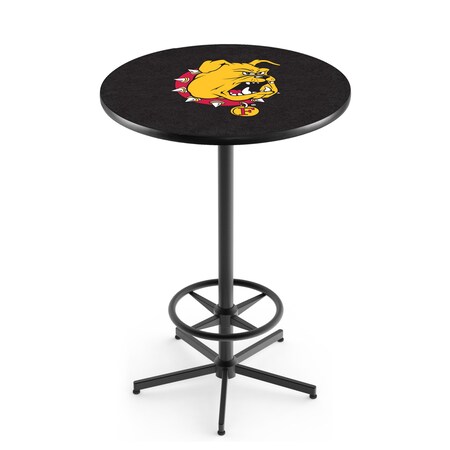 Holland Bar Stool Co 42" Black Ferris State Pub Table L216B4228FerrSt